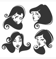retro faces vector image