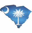 shiny grunge map south carolina vector image