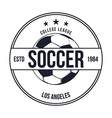 soccer football typography badge design element vector image