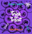 trick or treat greeting card vector image vector image