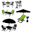 furniture silhouettes vector image