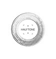 halftone circle pattern border or round frame vector image