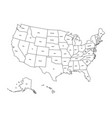 political map united states od america usa vector image