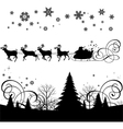 santas sleigh vector image vector image