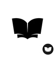 book open simple black silhouette icon vector image vector image
