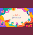 colorful abstract summer background poster vector image