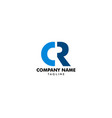 initial letter cr logo template design vector image