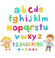 abc for kids alphabet children fun vector image