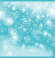 blue snowflake backgroundchristmas snowfall vector image