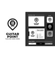 creative professional trendy guitar point logo vector image vector image