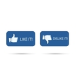 like it and dislike symbol button isolated vector image vector image