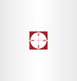 red icon sniper target symbol vector image