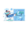 rest and work balance vector image