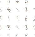 seamless background abstract numbers hand drawn vector image