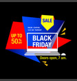 black friday sale banner vector image