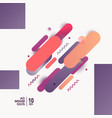liquid color with geometry background design vector image