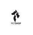 pet shop label vector image vector image