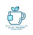 tea pixel perfect blue rgb color icon vector image vector image