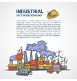 industrial sketch background vector image vector image
