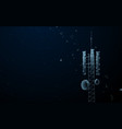 mast station broadcasting cellular vector image