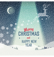 merry christmas card calm winter scene vector image vector image
