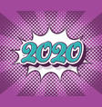 retro pop art new year 2020 banner vector image