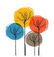 abstract tree seasons concept vector image vector image