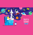 back to school book inspiration online learning vector image