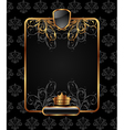 gold vintage frame for design packing vector image vector image