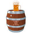pirate barrel vector image vector image