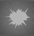 broken glass texture isolated realistic cracked vector image