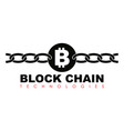business block chain logo vector image