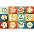 collection of vintage retro labels badges ribbons vector image