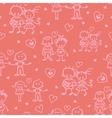 couples in love seamless pattern background vector image