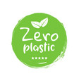 free plastic 100 percent circle eco icon zero vector image vector image