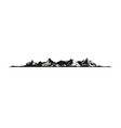 mountain shapes silhouette flat design isolated vector image