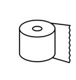 toilet paper line icon vector image