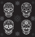 day of the dead skulls vector image