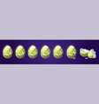 dragon eggs animation whole and broken shell vector image