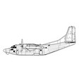 fairchild ac-123k nc-123k vector image vector image