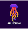 logo jellyfish gradient colorful style vector image vector image
