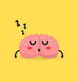 sleepy brain character vector image