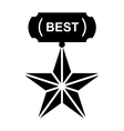 star for best icon simple style vector image