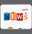 word news made from newspaper letters vector image