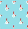 christmas seamless pattern with snowman vector image vector image