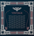 label frame vintage tag decor medieval vector image
