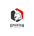 spartan logo design helmet logo template vector image vector image