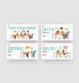 call center hotline technical support landing vector image vector image