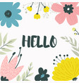 floral frame for design save the date cards vector image