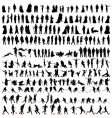 people silhouettes vector image